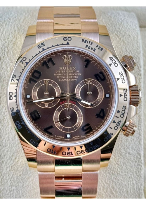 二手 ▶️   Rolex 勞力士 DAYTONA ◀️    116505  玫瑰金朱古力地通   2017年錶   (40mm)  